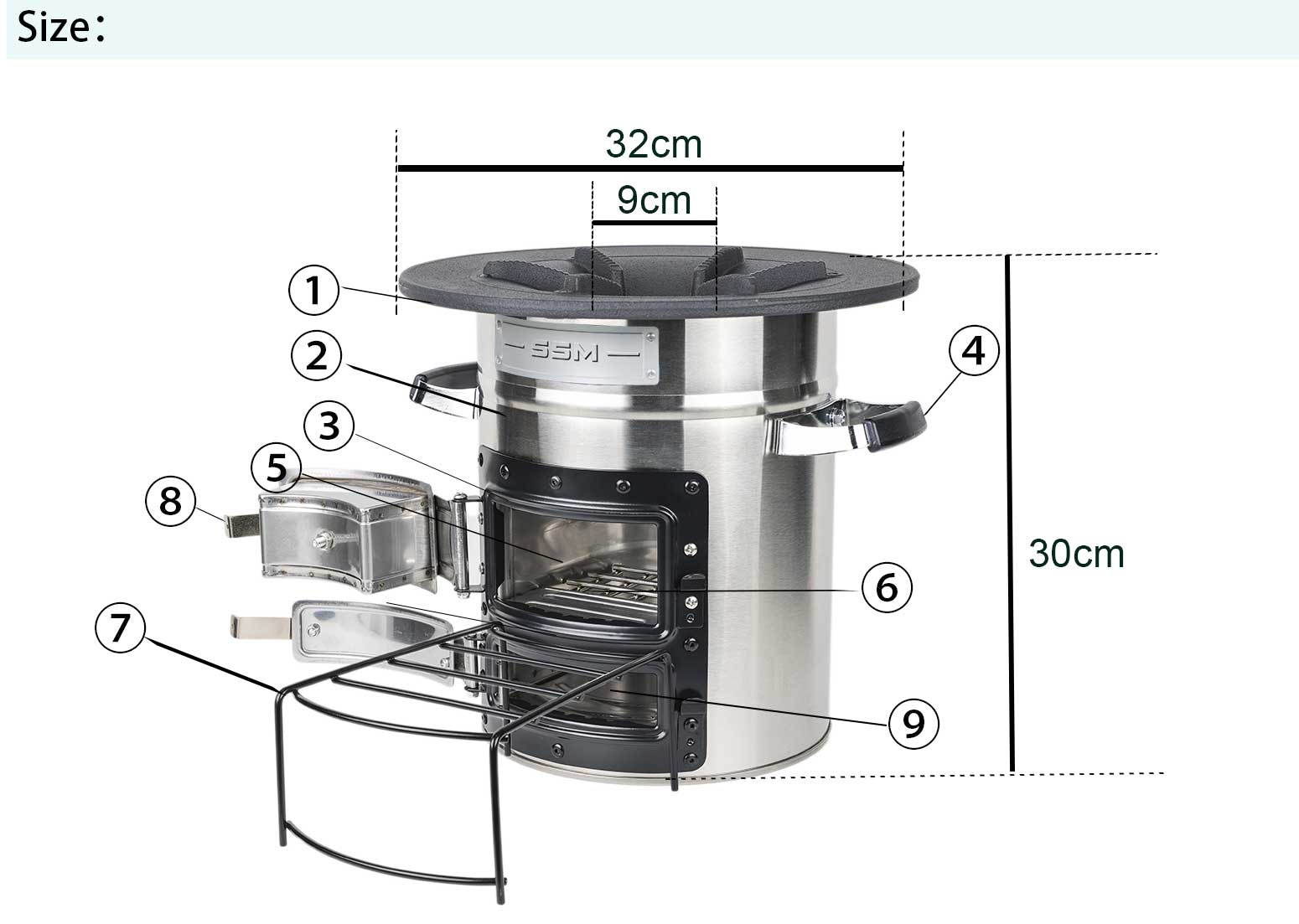 SSM wood stove S32-23N